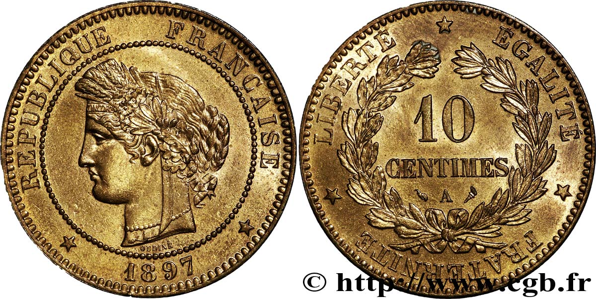 10 centimes Cérès 1897 Paris F.135/44 SUP62 