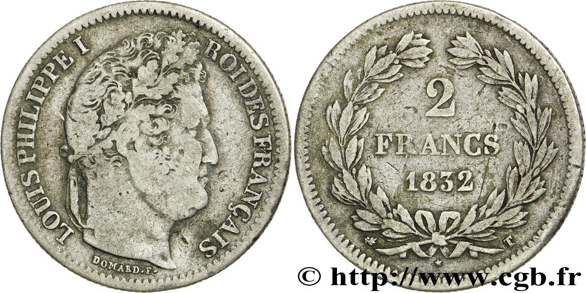 2 francs Louis-Philippe 1832 Nantes F.260/15 BC25 