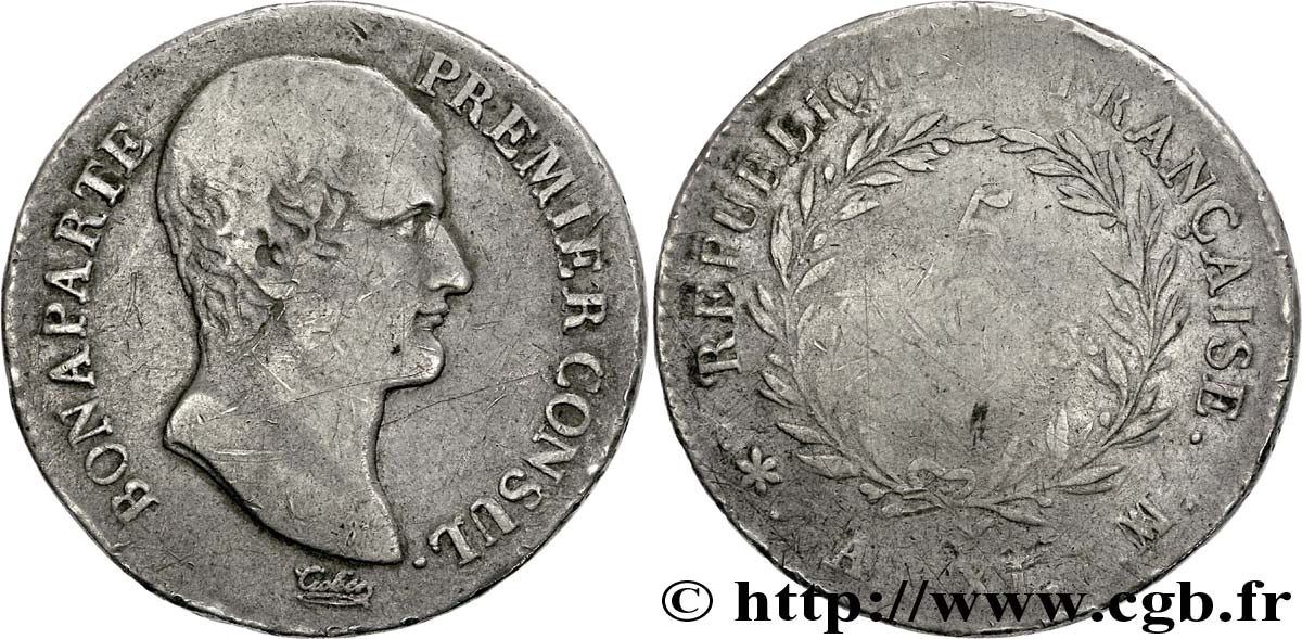 5 francs Bonaparte Premier Consul 1803 Marseille F.301/6 F12 