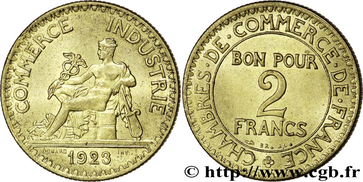 2 francs Chambres de Commerce 1923  F.267/5 SPL63 