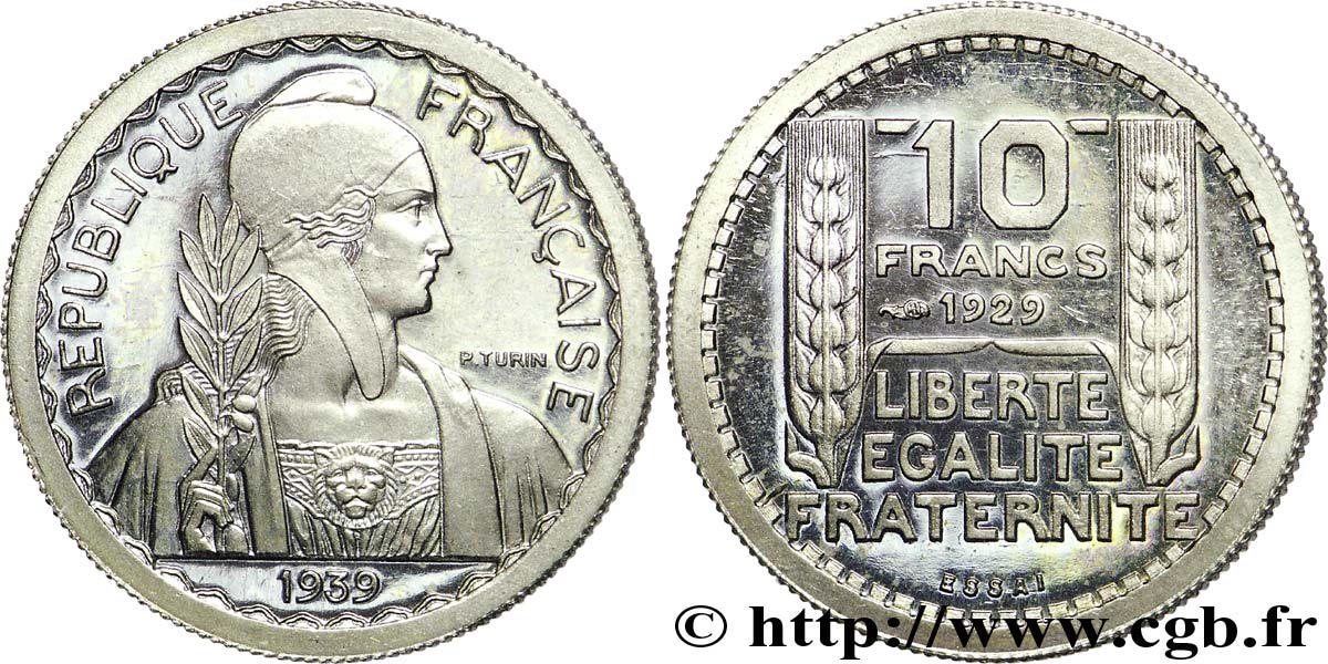Préparation de la 5 francs Pétain, petit module, 21 mm, 3,5 g - Essai n.d. Paris Maz.2606 e MS65 