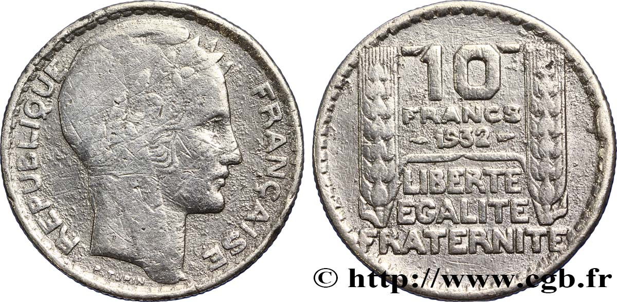 Faux de 10 francs Turin 1932  F.360/5 var. SS45 