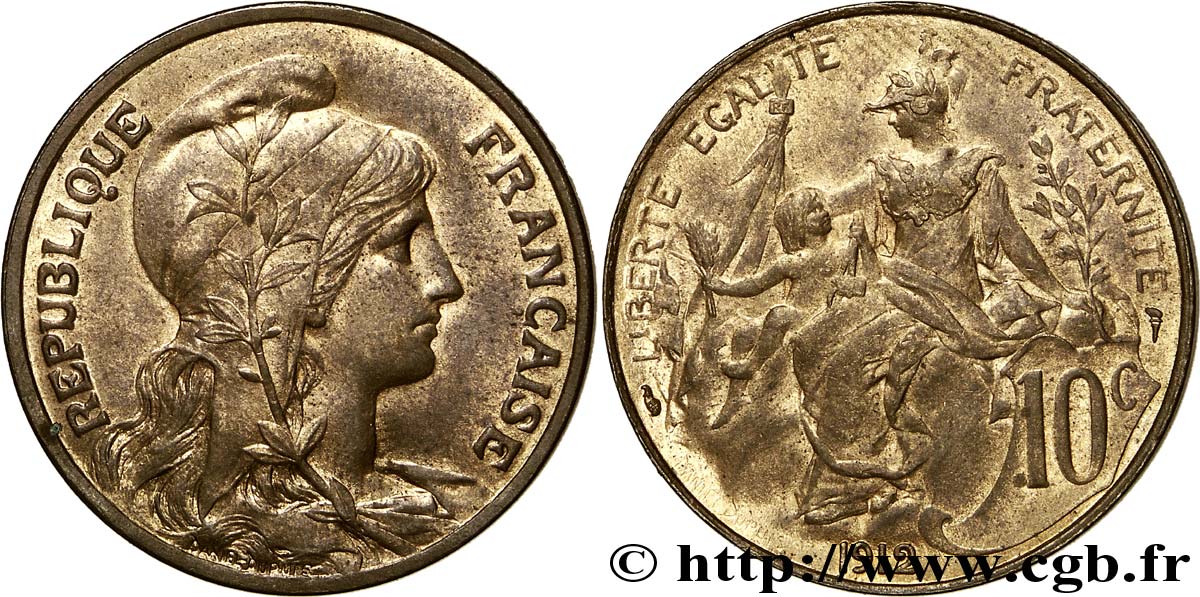 10 centimes Daniel-Dupuis 1912  F.136/21 SPL58 