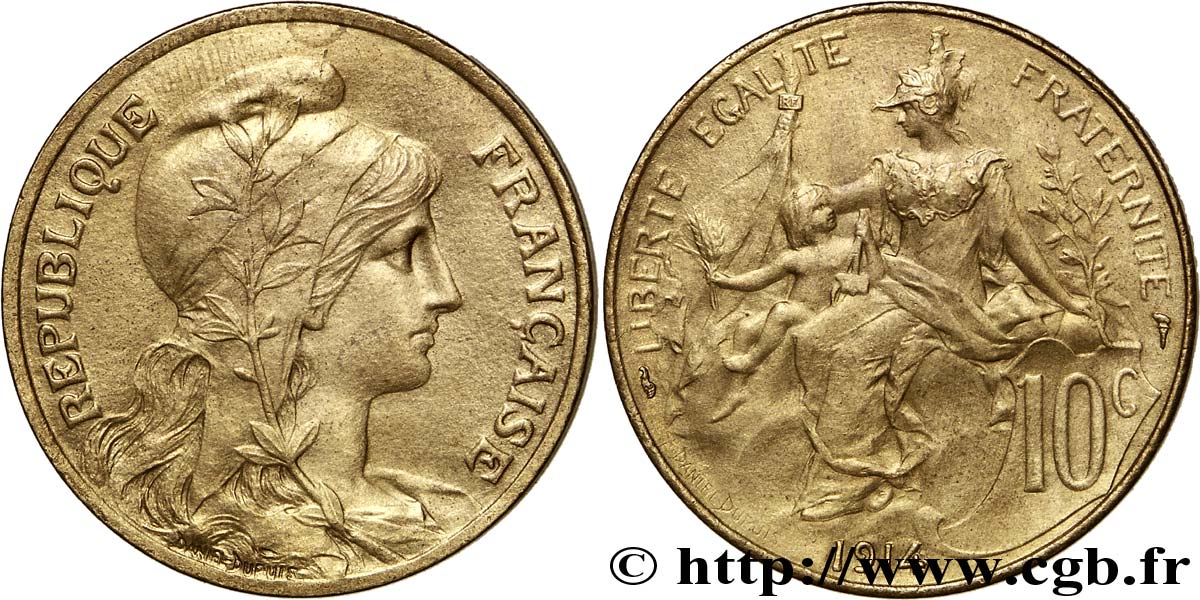 10 centimes Daniel-Dupuis 1914  F.136/23 SUP 