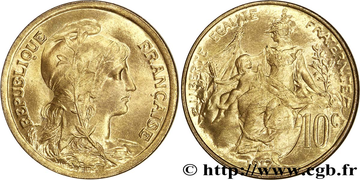 10 centimes Daniel-Dupuis 1917  F.136/28 FDC65 