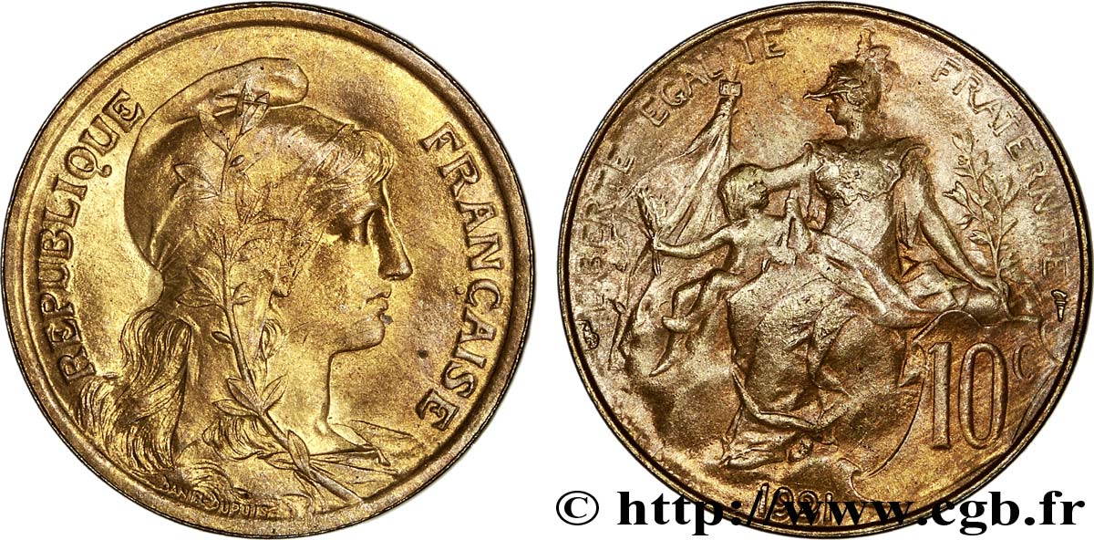 10 centimes Daniel-Dupuis 1921  F.136/30 SPL60 