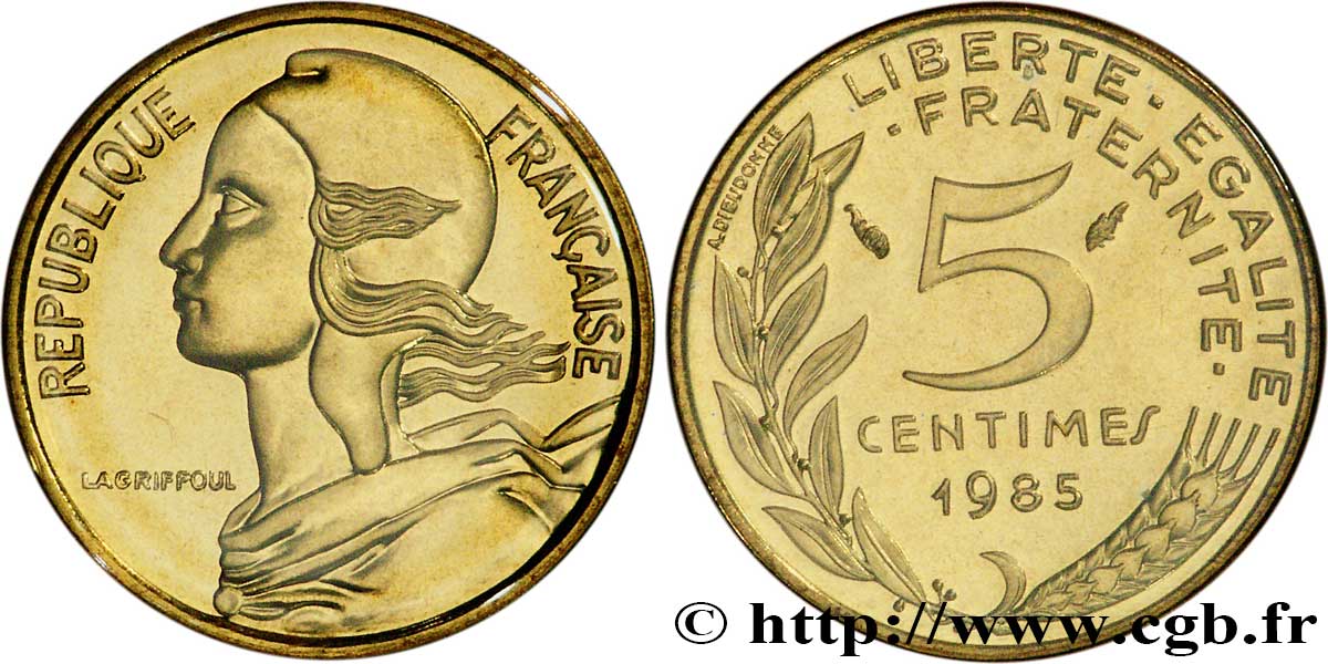 5 centimes Marianne 1985 Pessac F.125/21 MS 
