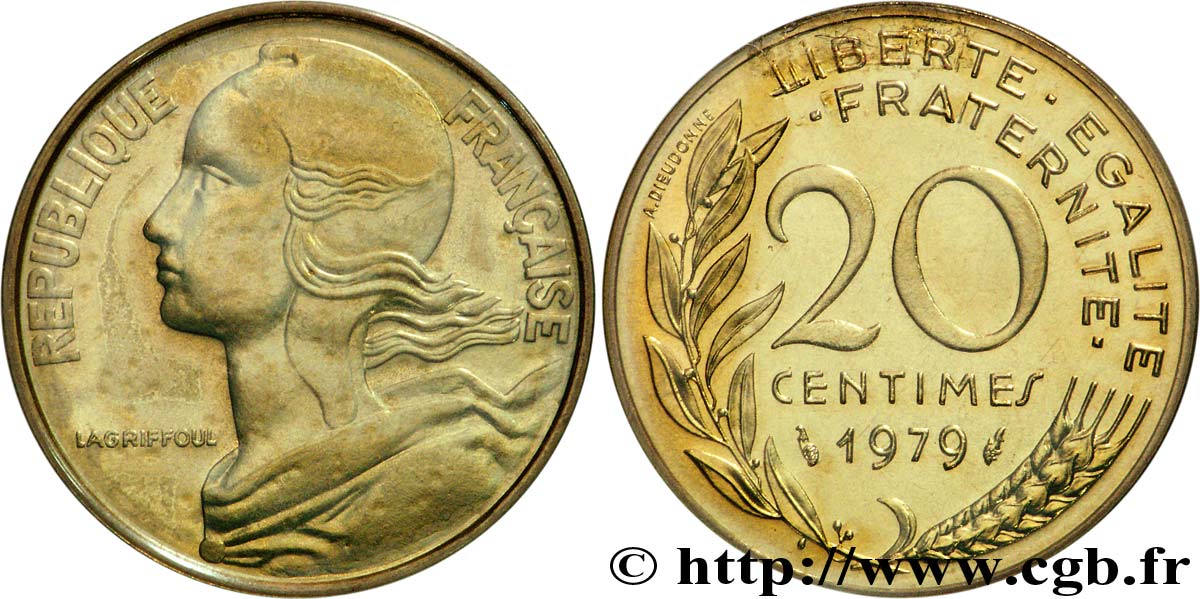 20 centimes Marianne 1979 Pessac F.156/19 FDC65 