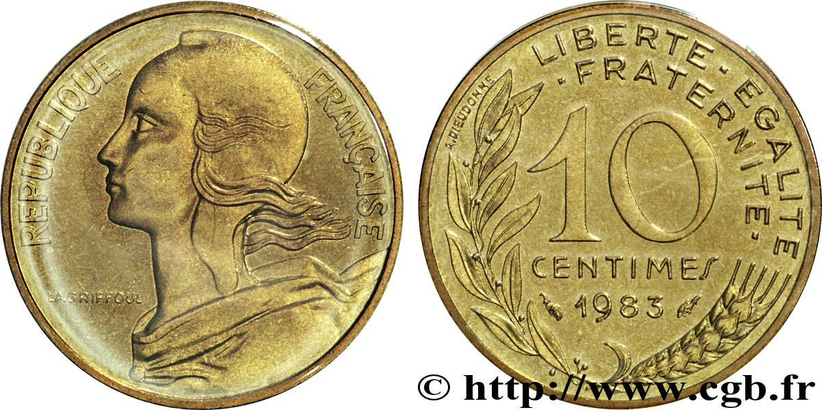 10 centimes Marianne 1983 Pessac F.144/23 MS68 