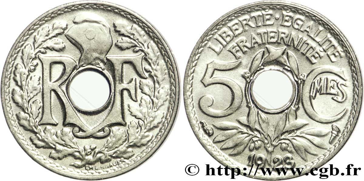 5 centimes Lindauer, petit module 1923 Paris F.122/6 fST64 