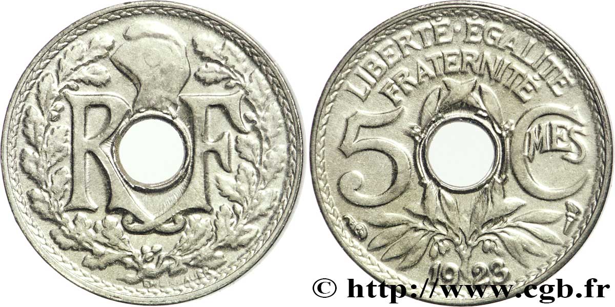 5 centimes Lindauer, petit module 1923 Paris F.122/6 SPL63 