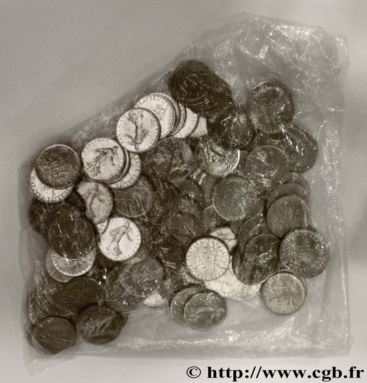 Lot de 99 pièces de 1 franc Semeuse, nickel - Promotion du film 99 FRANCS chez Ardisson n.d. - F.226/ SUP 