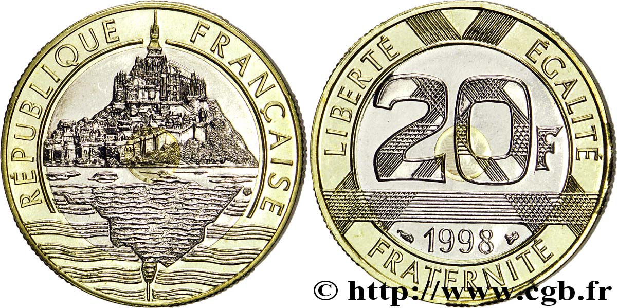 20 francs Mont Saint-Michel 1998 Pessac F.403/14 SPL63 