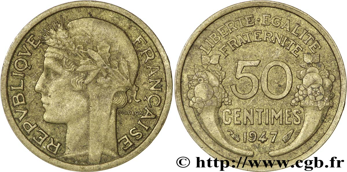 50 centimes Morlon 1947 Paris F.192/19 XF48 