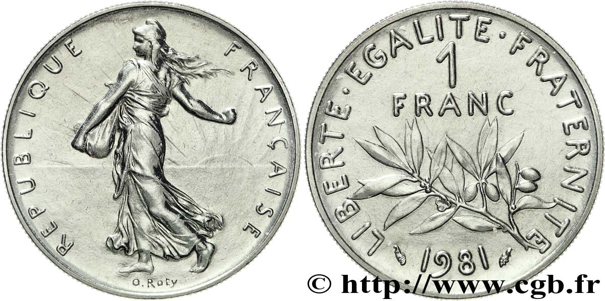 1 franc Semeuse, nickel 1981 Pessac F.226/26 MS62 