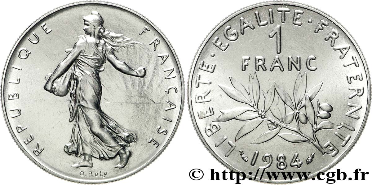 1 franc Semeuse, nickel 1984 Pessac F.226/29 MS63 