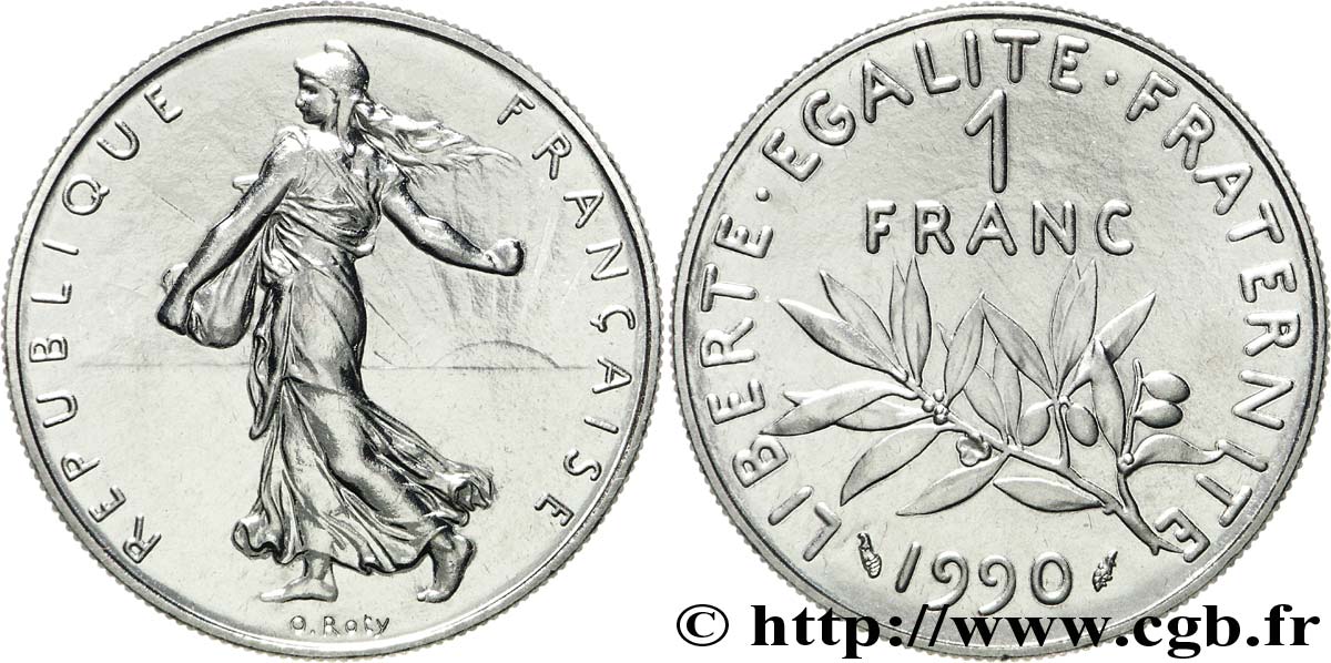 1 franc Semeuse, nickel 1990 Pessac F.226/35 EBC61 