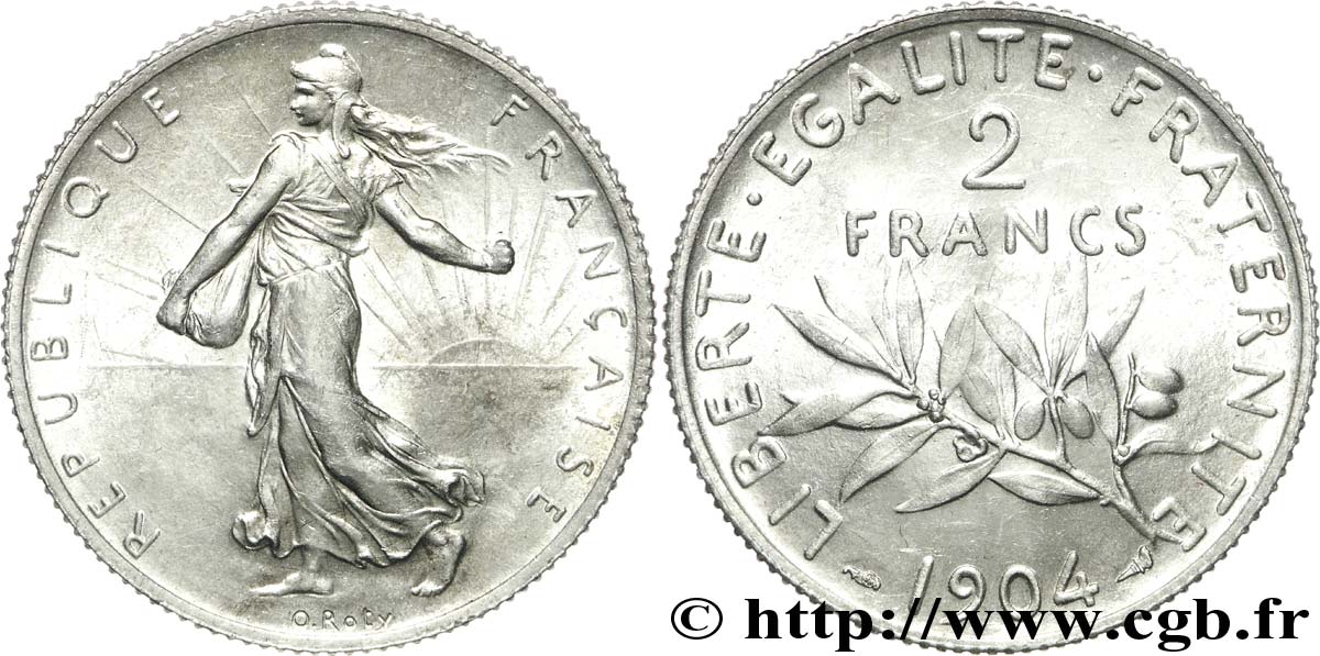 2 francs Semeuse 1904  F.266/8 SPL60 