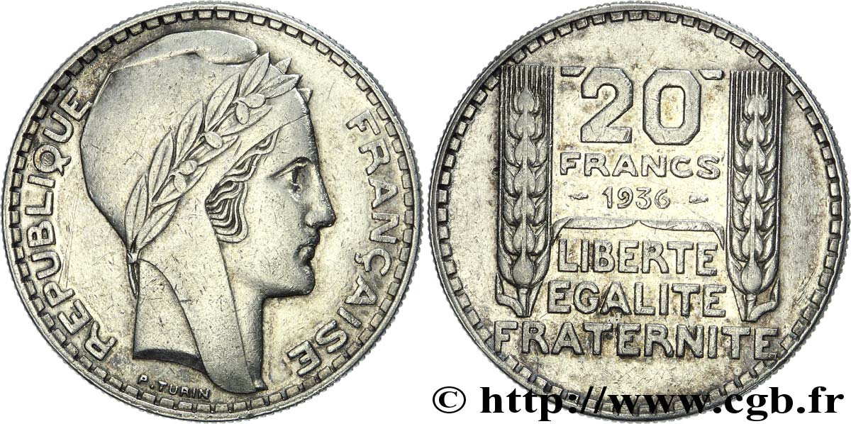 20 francs Turin 1936  F.400/7 SS50 