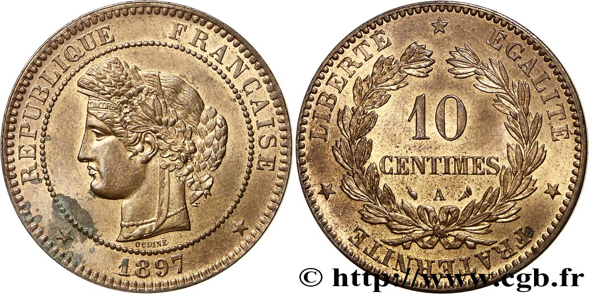 10 centimes Cérès 1897 Paris F.135/44 SUP59 