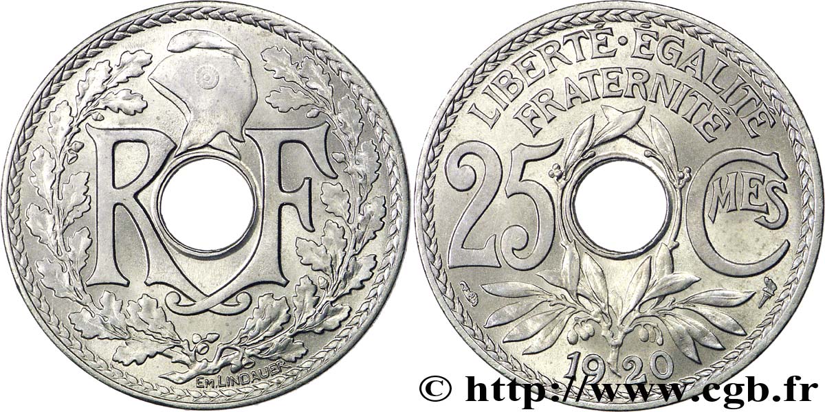 25 centimes Lindauer 1920  F.171/4 fST63 