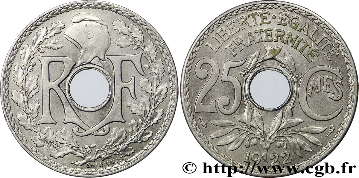 25 centimes Lindauer 1922  F.171/6 fST64 