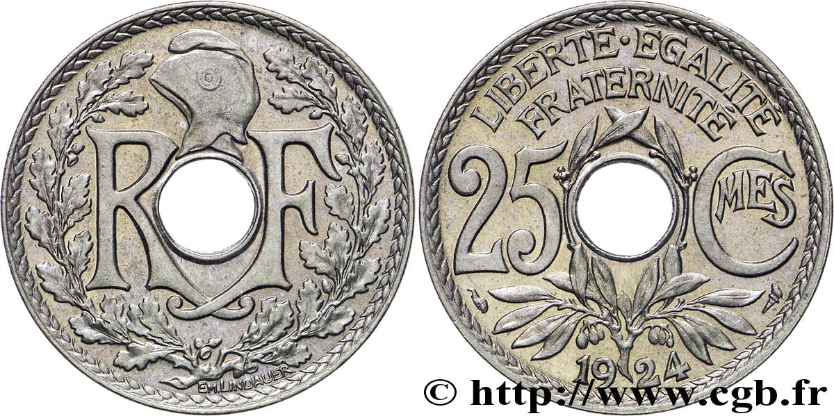 25 centimes Lindauer 1924  F.171/8 SUP62 