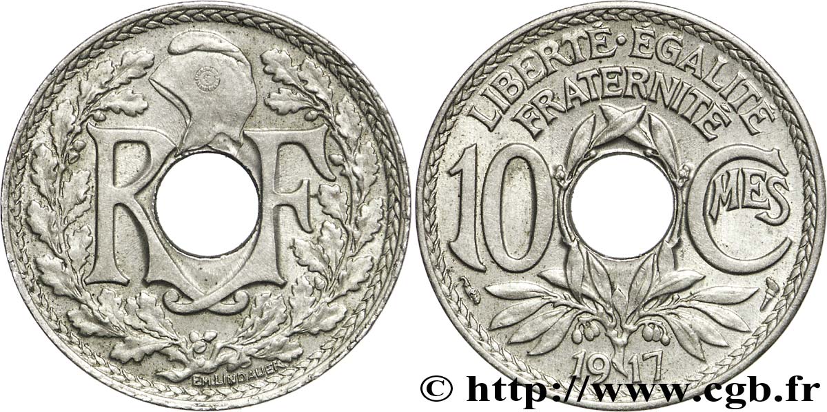 10 centimes Lindauer 1917  F.138/1 XF48 