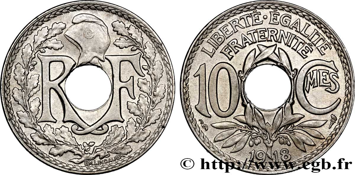 10 centimes Lindauer 1918  F.138/2 SUP58 