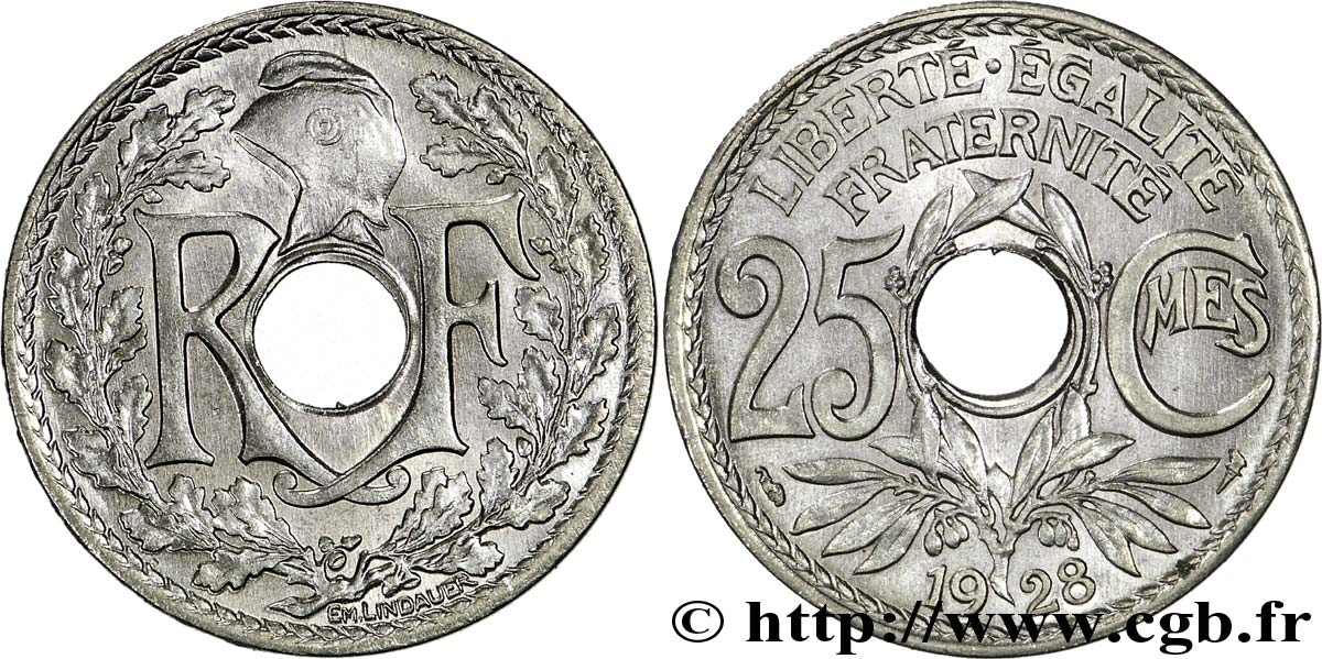 25 centimes Lindauer 1928  F.171/12 SPL63 