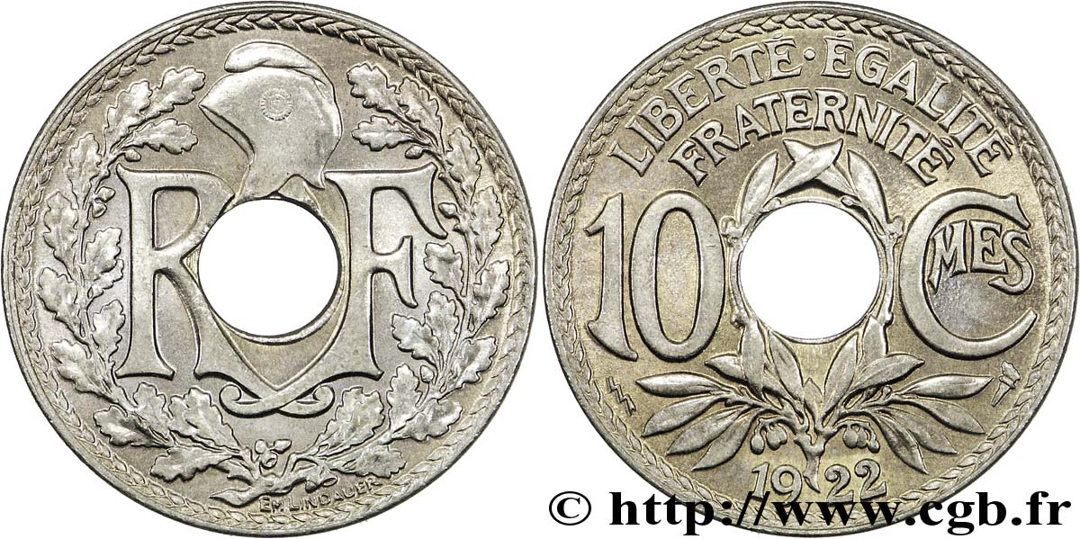 10 centimes Lindauer 1922  F.138/7 SPL64 