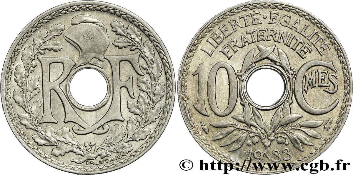 10 centimes Lindauer 1933  F.138/20 VZ60 
