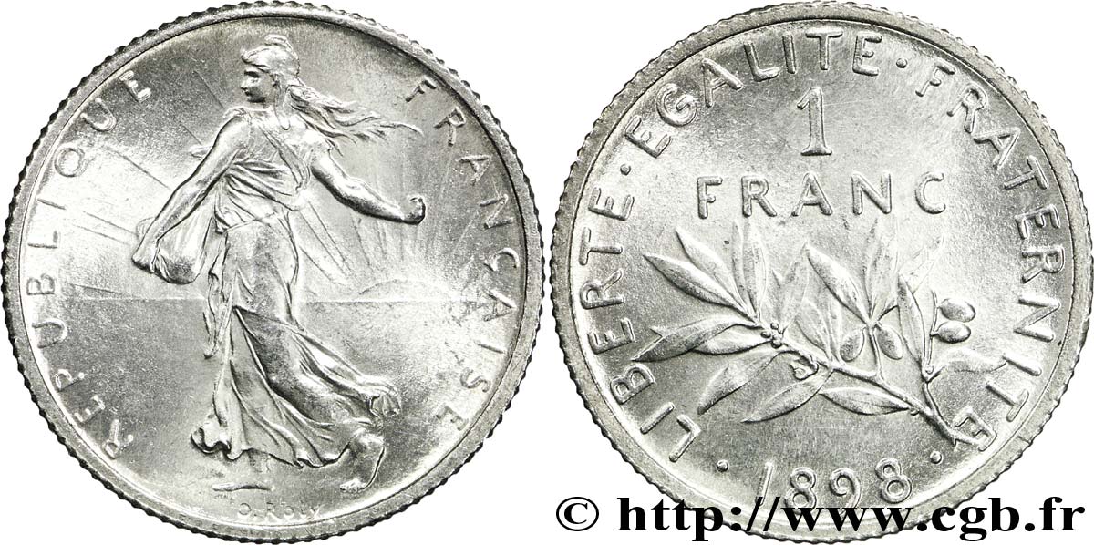 1 franc Semeuse 1898  F.217/1 EBC59 