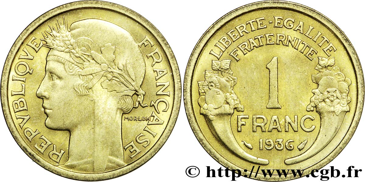 1 franc Morlon 1936 Paris F.219/7 SPL63 
