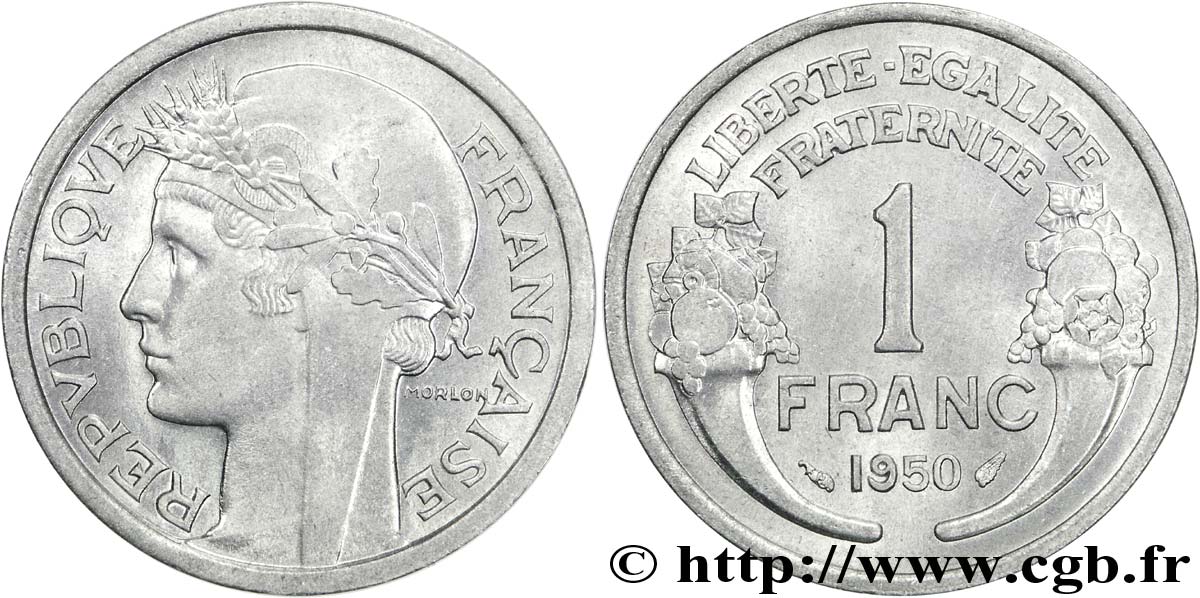 1 franc Morlon, légère 1950  F.221/17 SPL62 