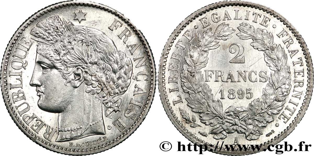 2 francs Cérès, avec légende 1895 Paris F.265/17 EBC61 