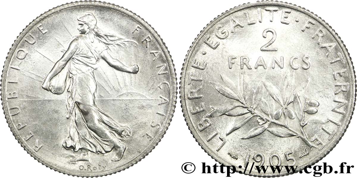2 francs Semeuse 1905  F.266/9 AU58 