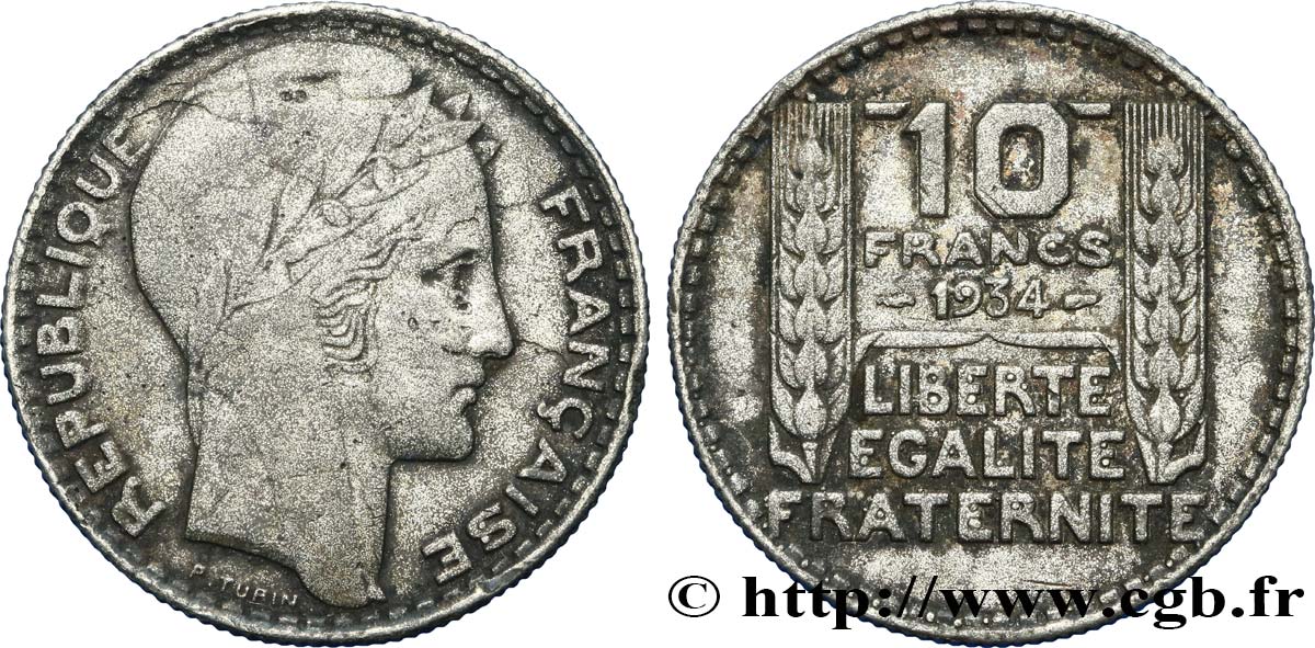 Faux de 10 francs Turin 1934  F.360/7 var. BB45 