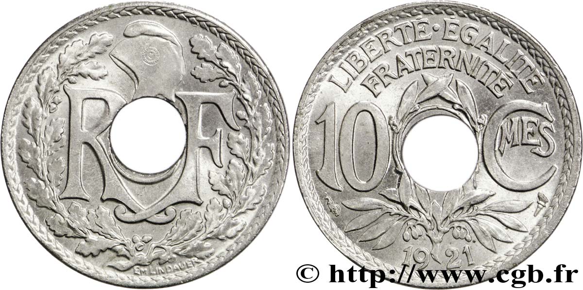 10 centimes Lindauer 1921  F.138/5 VZ60 