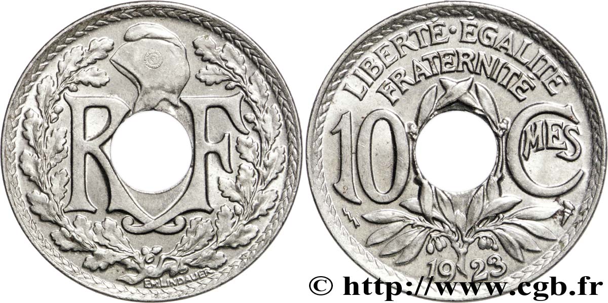 10 centimes Lindauer 1923 Poissy F.138/9 MS63 