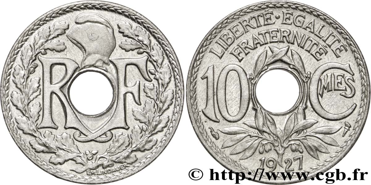 10 centimes Lindauer 1927  F.138/14 VZ55 