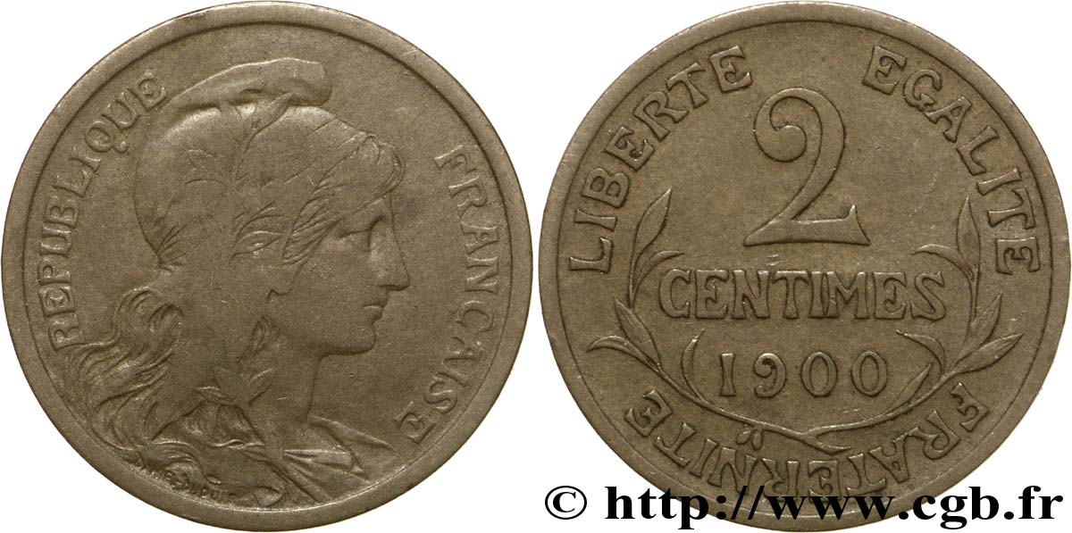 2 centimes Daniel-Dupuis 1900  F.110/4 S15 