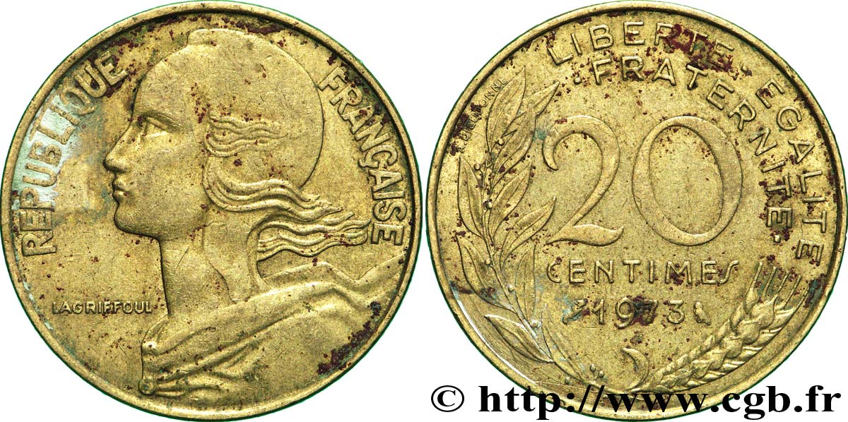 20 centimes Marianne 1973 Pessac F.156/13 BC35 