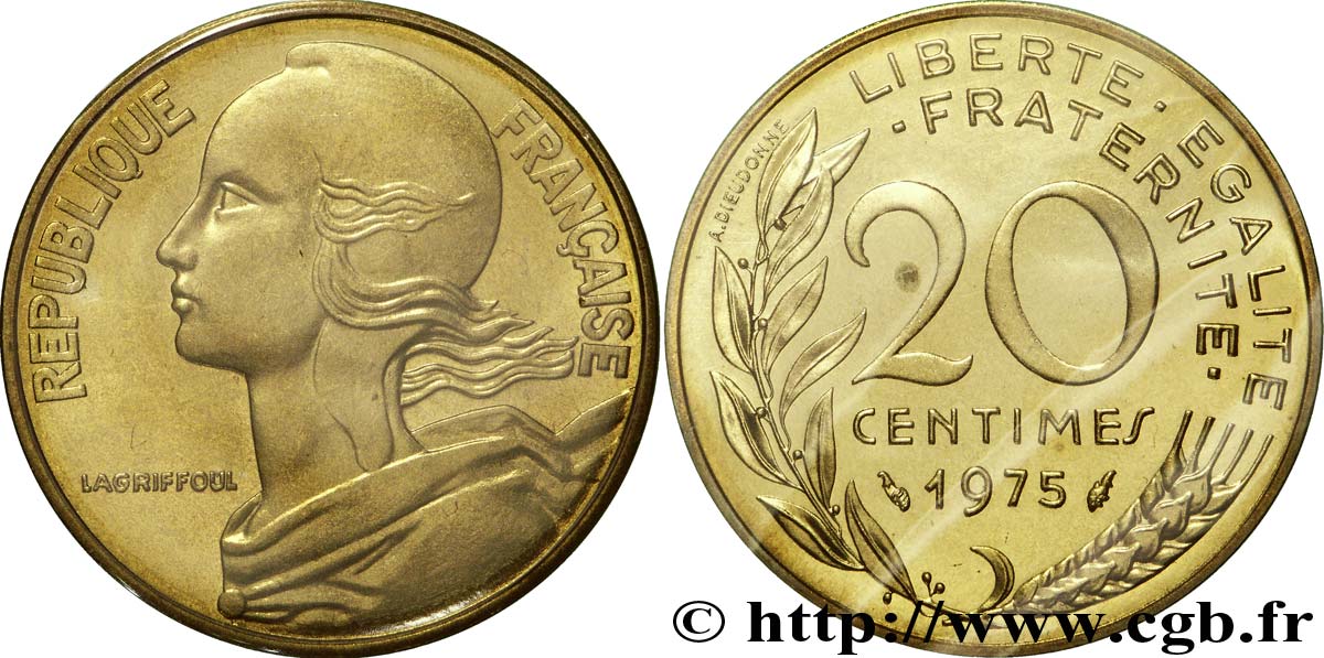 20 centimes Marianne 1975 Pessac F.156/15 FDC68 