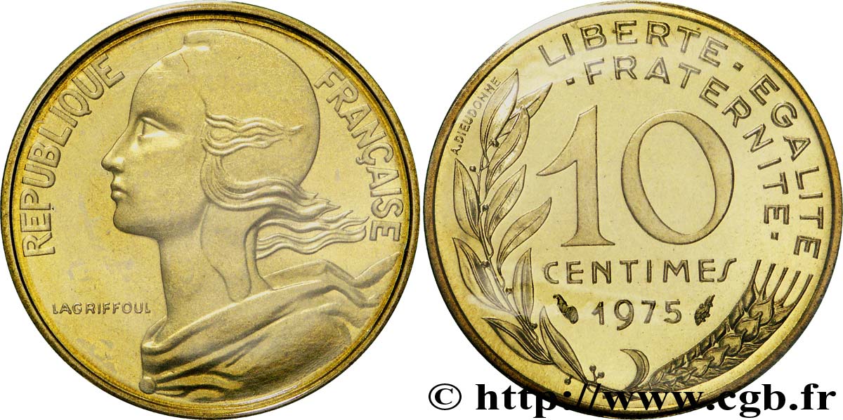 10 centimes Marianne 1975 Pessac F.144/15 FDC 