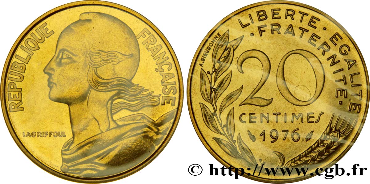 FRANCE  20  centimes  marianne 1969 etat
