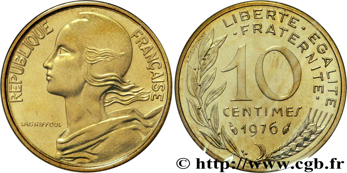 10 centimes Marianne 1976 Pessac F.144/16 FDC68 