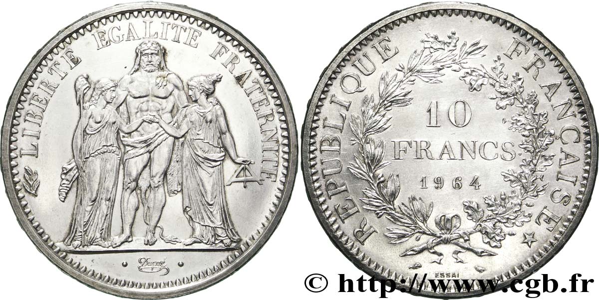 Essai de 10 francs Hercule 1964  F.364/2 fST 
