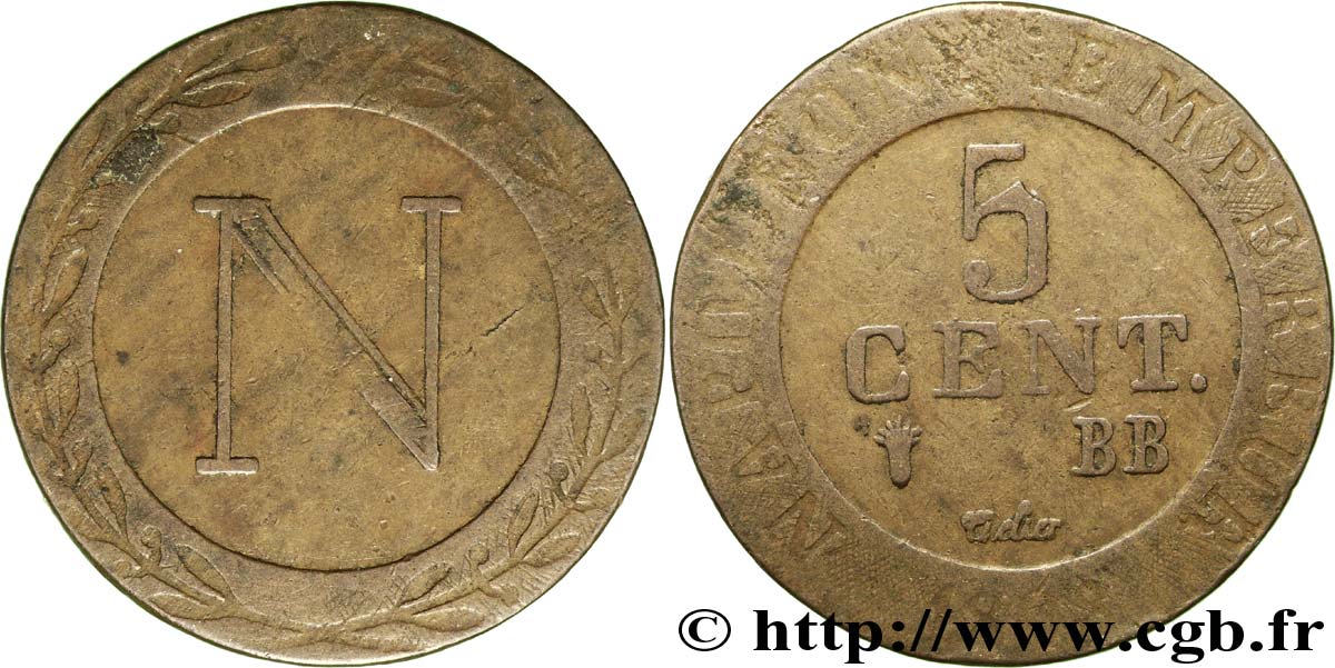 5 cent. 1808 Strasbourg VG.2057  MB20 