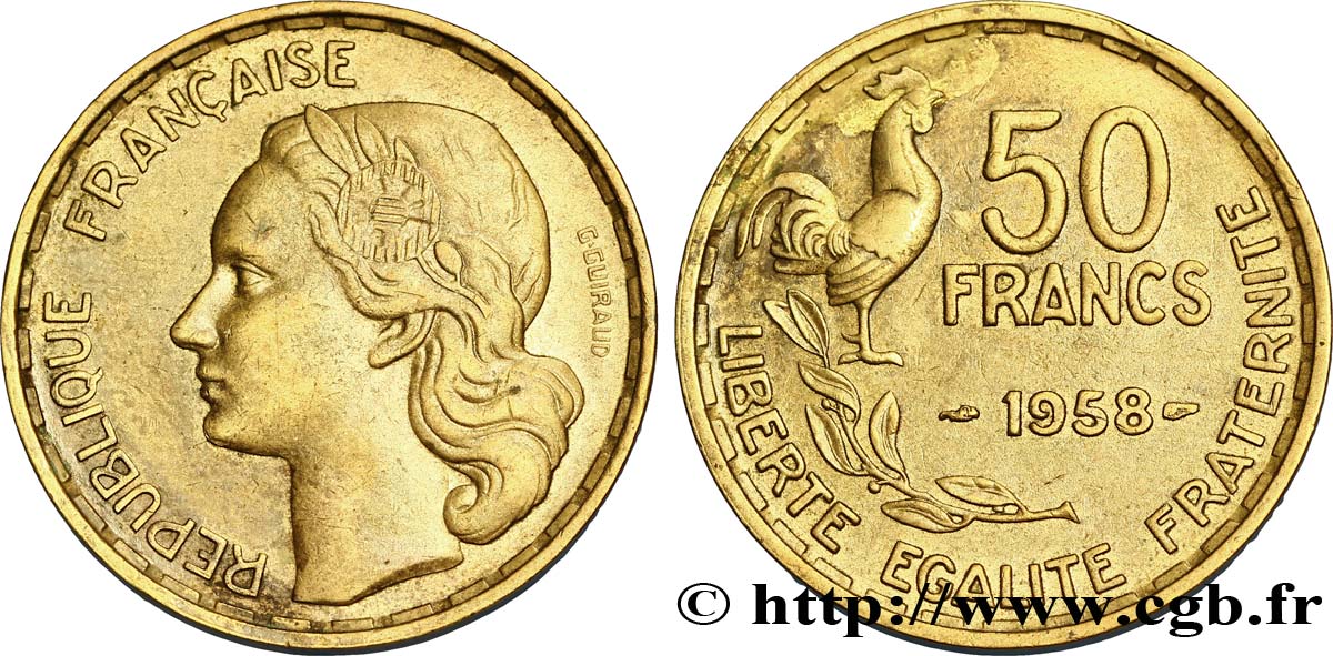 50 francs Guiraud 1958  F.425/14 TTB49 